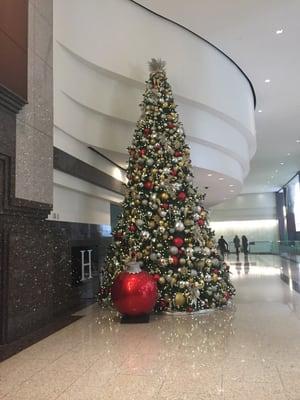 Christmas tree in the lobby