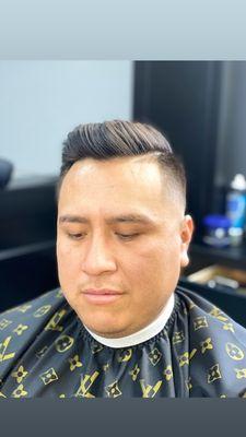 Haircut - Medium fade
Hairstyle - Combover
With a matte finish