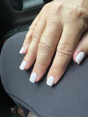 Simple and classy SNS manicure