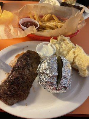 Jacks Sirloin with baked potato