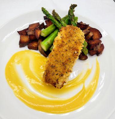 Herb Crusted Cod entree