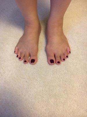 My toes done at lamorinda nails