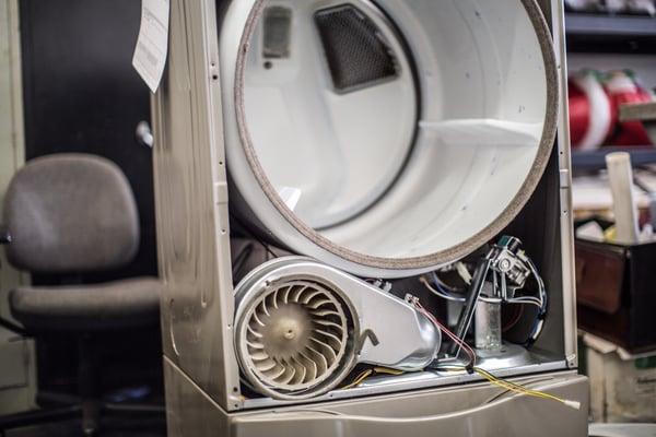 Dryer in shop for repair