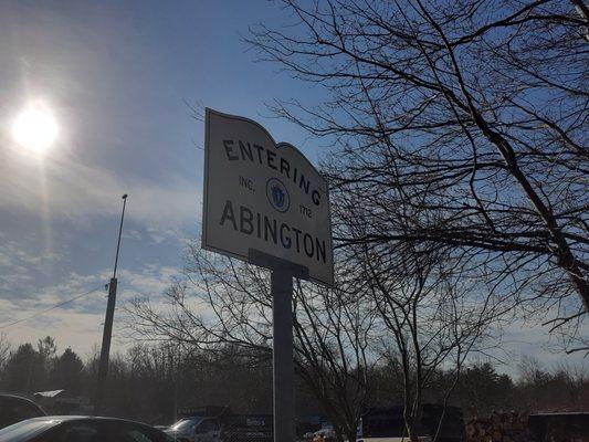 Entering Abington from Weymouth.