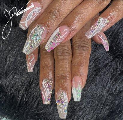 Valentino Beauty Pure acrylic system used. Jade's choice for designs.