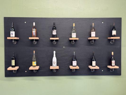 Wall of Twelve at Ridgefield Wine Bar & Bottle Shop.