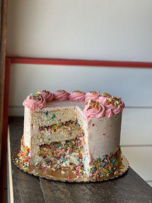 Fruity pebbles Cake Slice