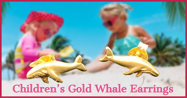 Children's gold earrings