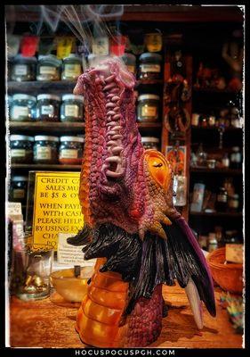 Smoking Dragon Incense Holder available at Hocus Pocus