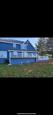 Completed decking and handrails