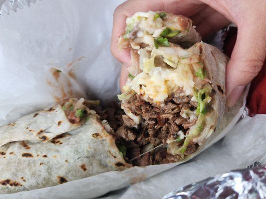 Steak burrito