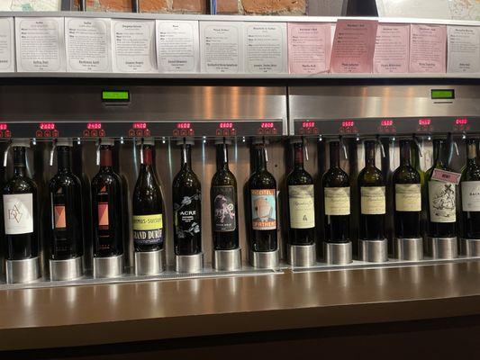 Sample wine selection