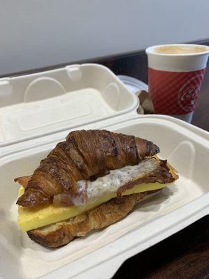 Bacon egg and cheese croissant