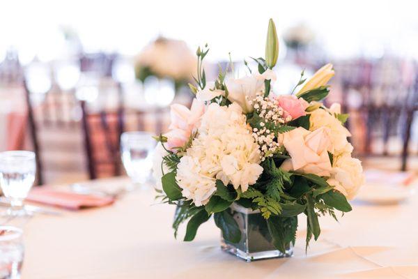 Centerpieces for our wedding were very elegant.