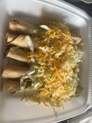 5 rolled tacos