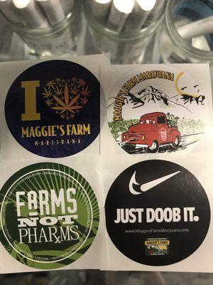 Maggie's Farm Pueblo West throws in these dope stickers with any purchase