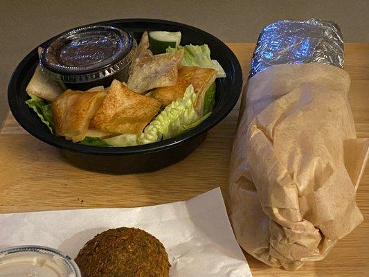 Beef & Lamb Gyro Wrap, & House Salad with Balsamic Vinaigrette