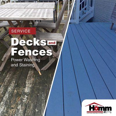 Power washing and staining Decks and Fences