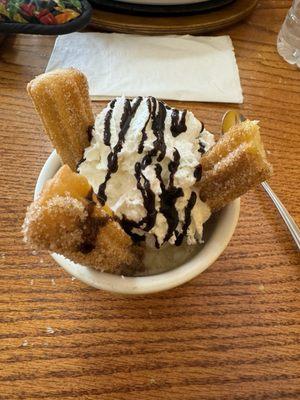 Churros with ice cream