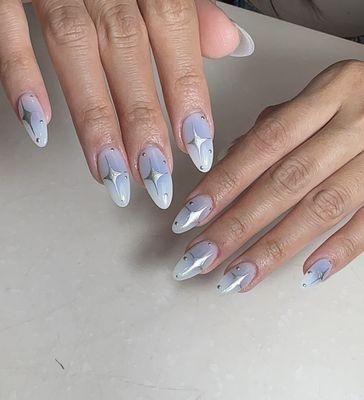 Hybrid gel with design