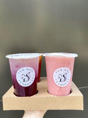 Lavender forest and Rose yakult slush