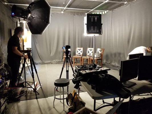 Interview Video Shoot in Stage B Orange County Production Studios