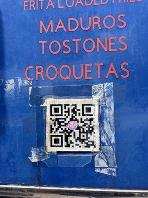 Menu in their QR code