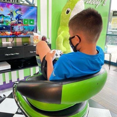 Play X-Box while you are getting your haircut