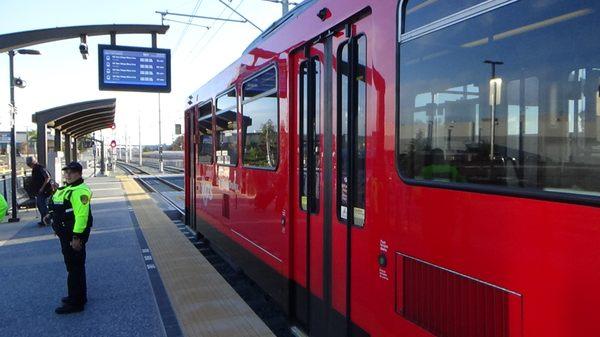 Many of the stations that you stop at have the many arrival clocks that let you know when the next is arriving .