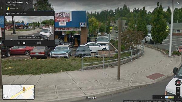 Cars and trailers blocking ADA Parking