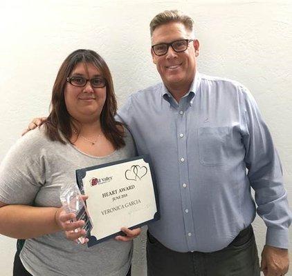 2018 3rd Quarter HEART Award Recipient Veronica Garcia - Medical Records