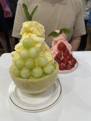 24 oz. Mango Melon Shaved Ice & 24 oz. Strawberry Shaved Ice