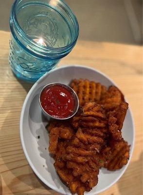 Sweet potato waffle fries