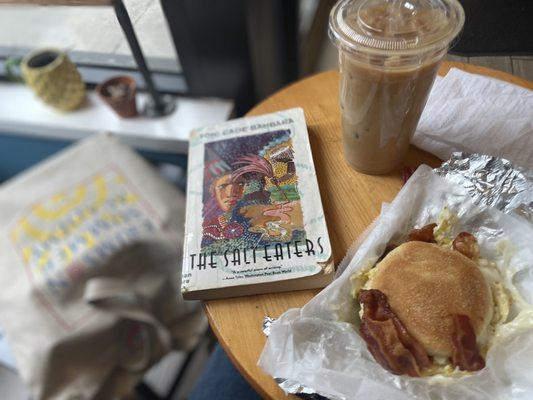 Iced coffee and a breakfast sandwich=great way to start a Saturday!