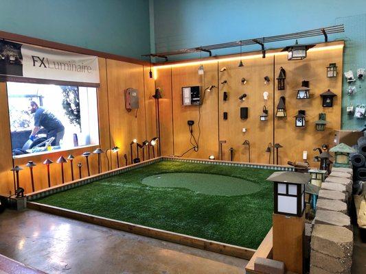 Lighting and turf display