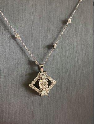 Custom Designed Ladies Pendant, displayed on a Diamond By the Yard Yellow Gold Chain! #IfYouDreamItDonnyWillCreateIt