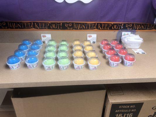 Pharmaceutical rep catering drop off!!  Look at those beautiful colors!   REAL Italian ice.