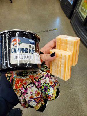 Yummy smelling soap, a mug for my iced coffee and a cool boho skirt for my eBay shop! (Mrs.melanie)