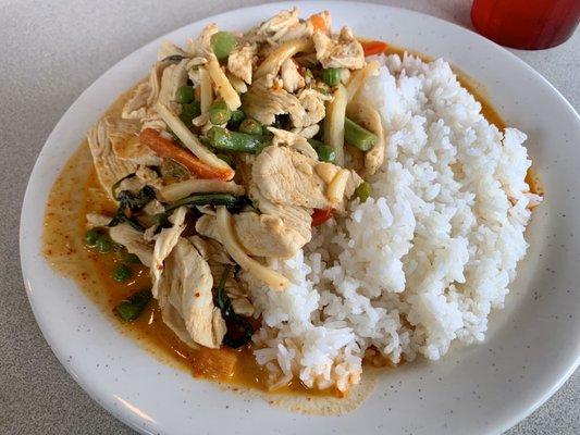 Panang Curry with extra chicken, Native Hot