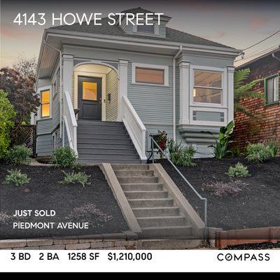 SOLD!| 4143 Howe Street |$1,210,000