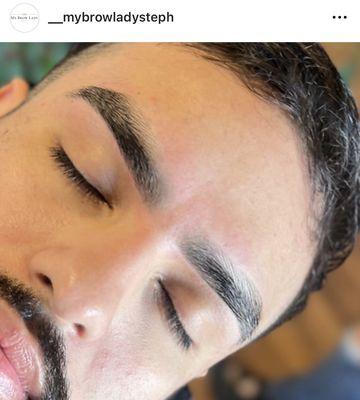 Man brow grooming