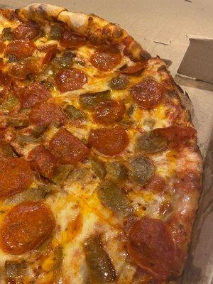 Large with Pepperoni and sausage