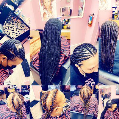 Lemonade cornrows French braids