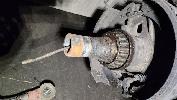 Before axle repair