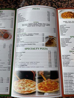 Inside menu