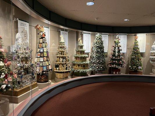 Hall of Christmas trees