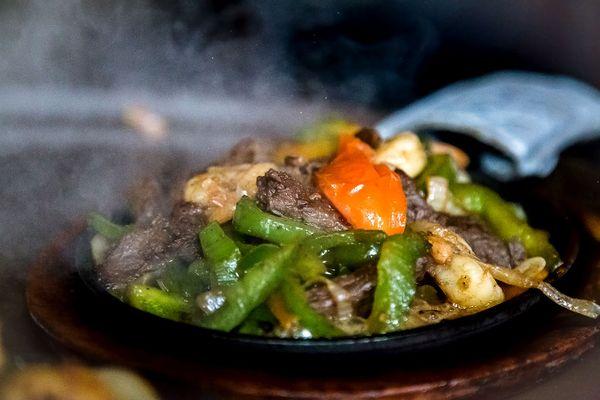 Sizzling Fajita's at Flaco's