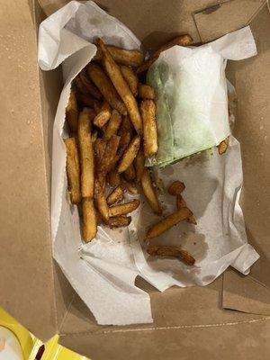 Southwest Wrap with fries