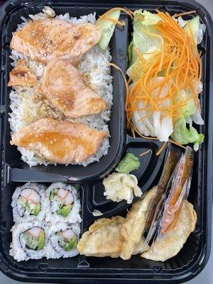 Salmon bento box