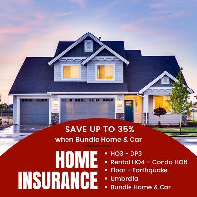 Home Insurance - Bundle and Save up to 35%